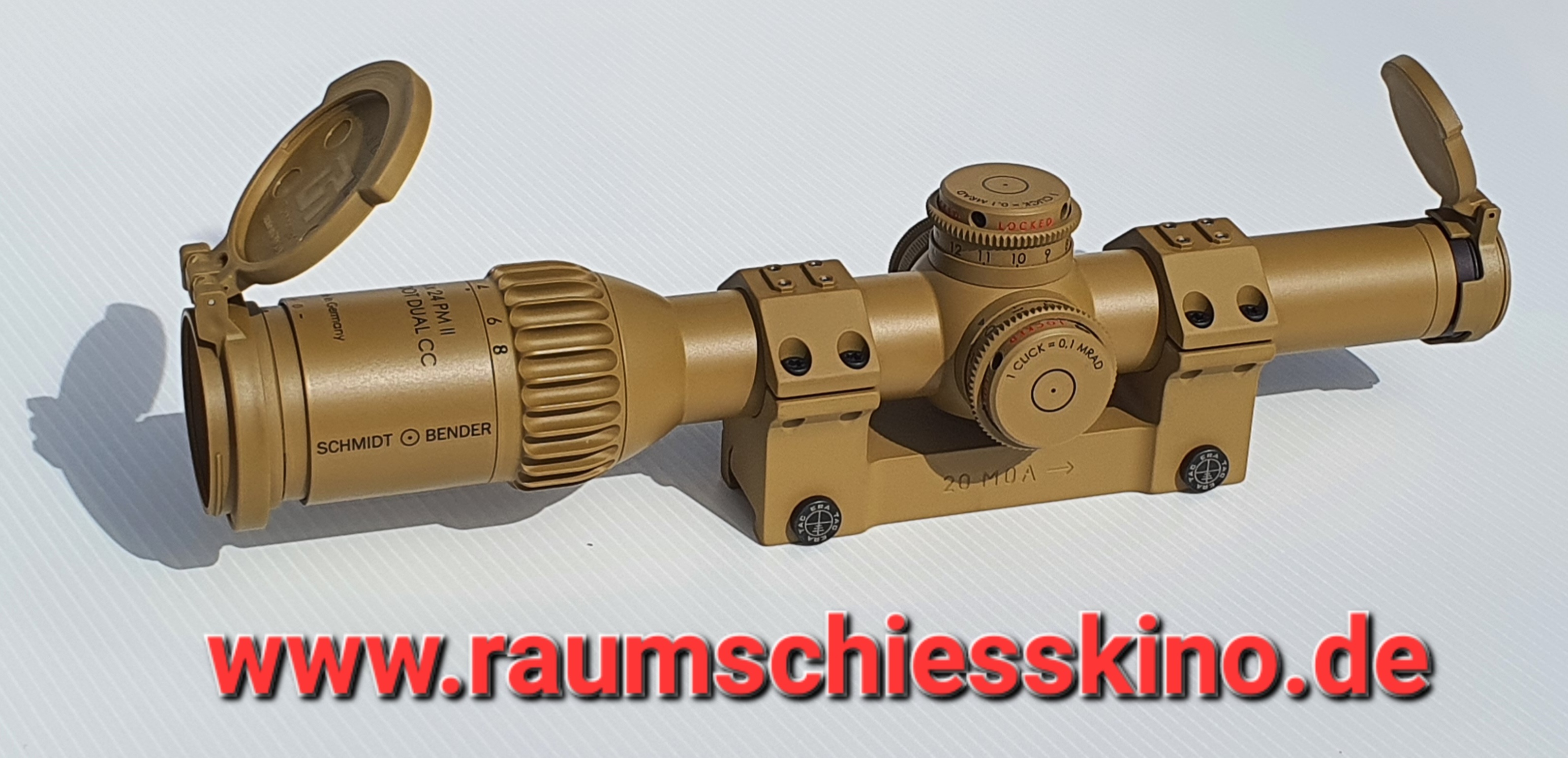 Schmidt & Bender 1-8x24 PM II ShortDot Dual CC mit ERA TAC Blockmontage