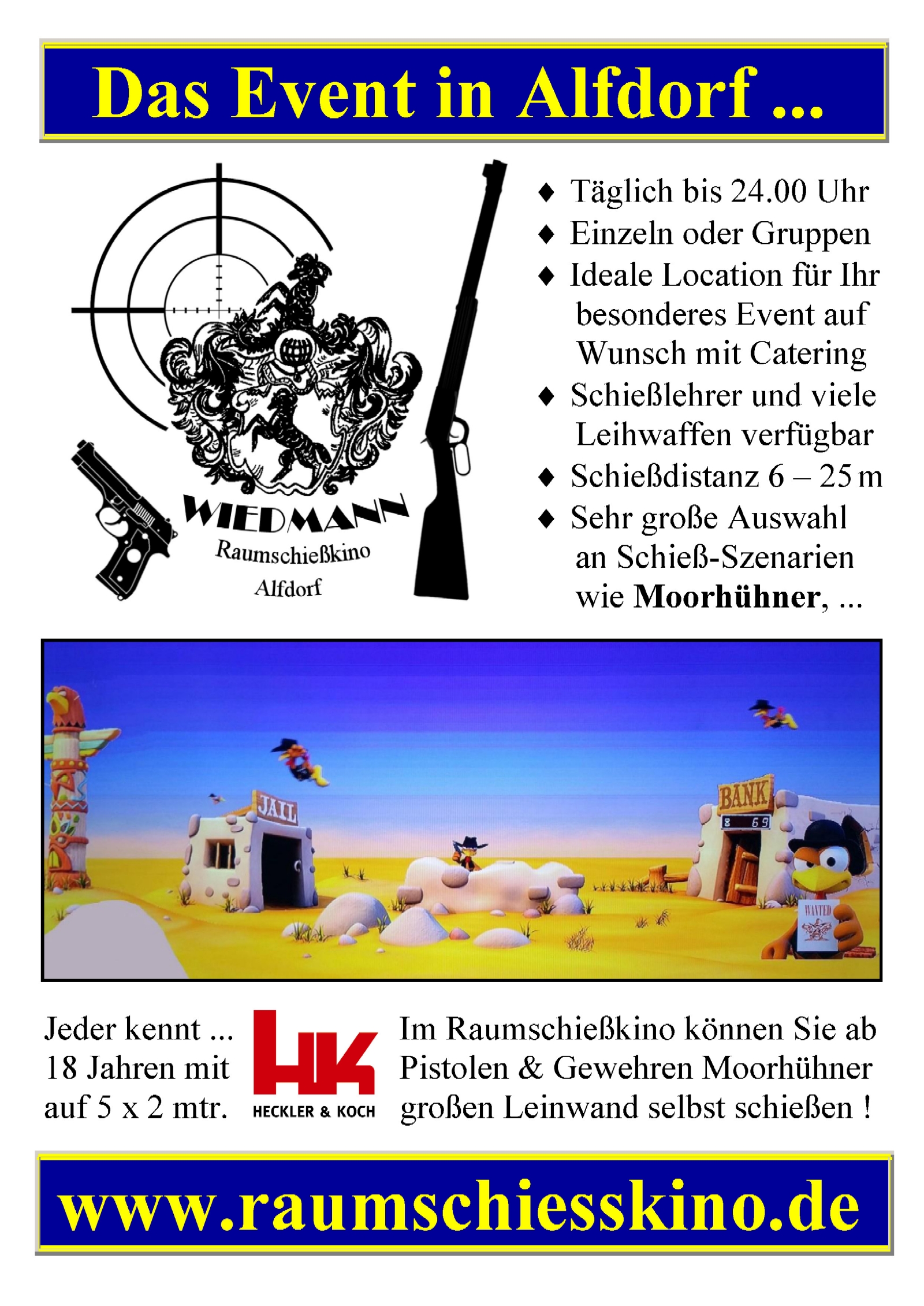 Schie&szlig;sport-Events im Raumschie&szlig;kino