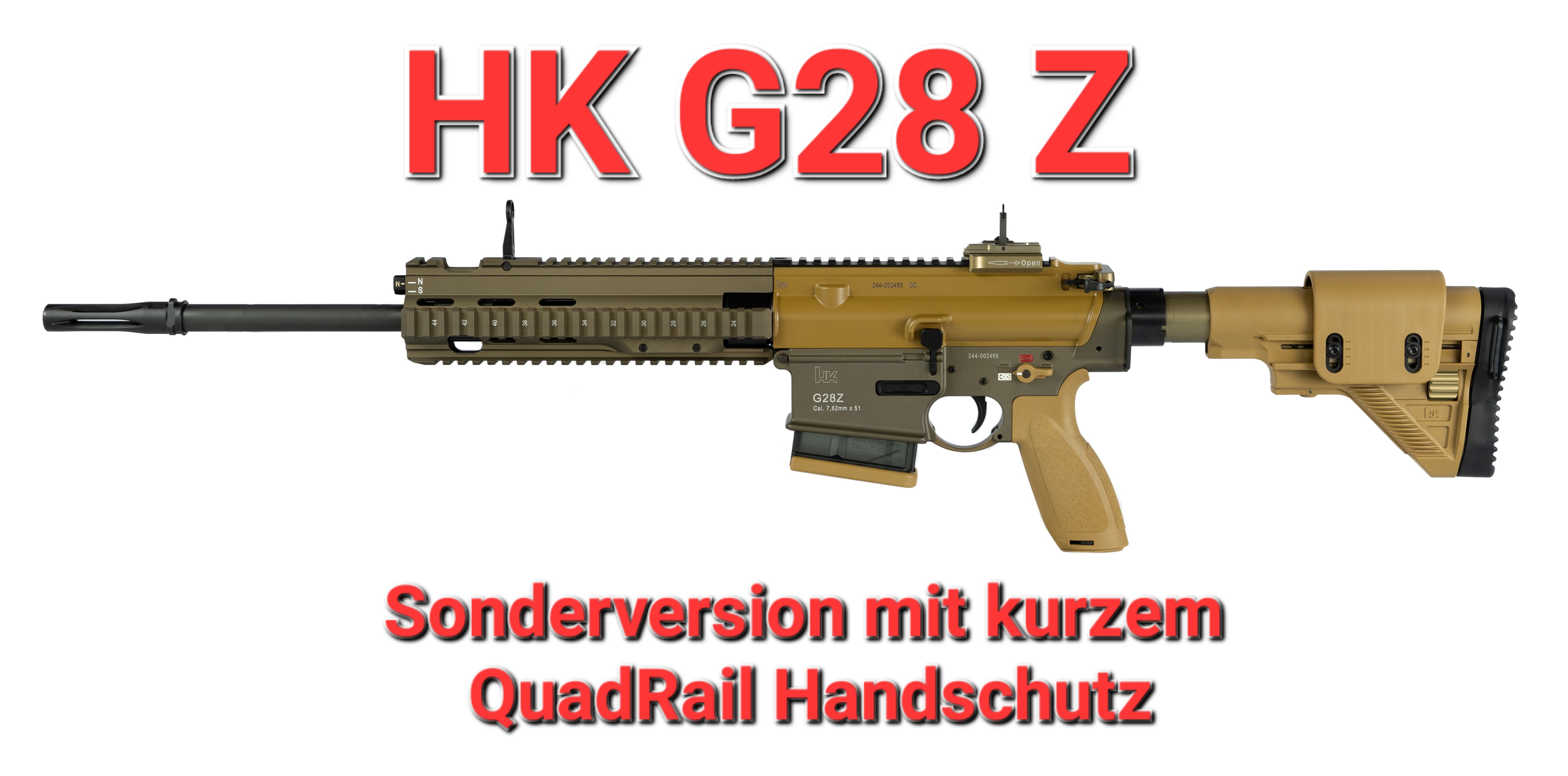 HK G28 Z mit kurzem QuadRail Handschutz