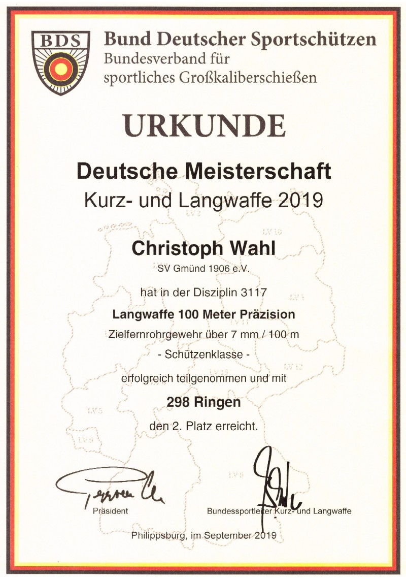 Deutscher Vizemeister 2019